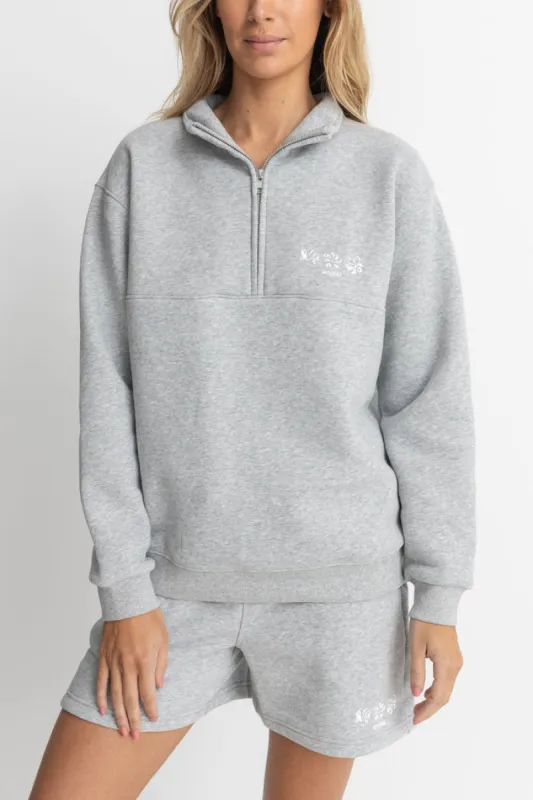 Rhythm Pacifica 1/ 4 Zip Fleece - GREY sold by Sun Diego Boardshops