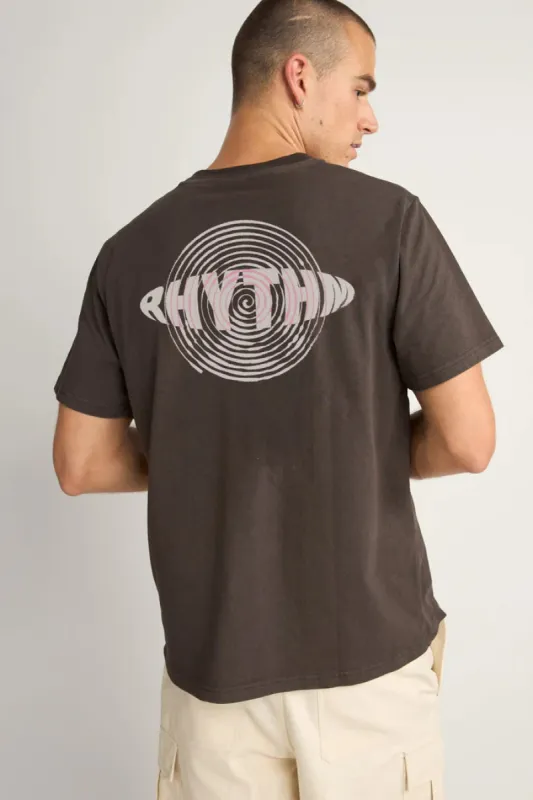 Rhythm Sound Printed Vintage SS T Shirt - BLACK made by Sun Diego Boardshops