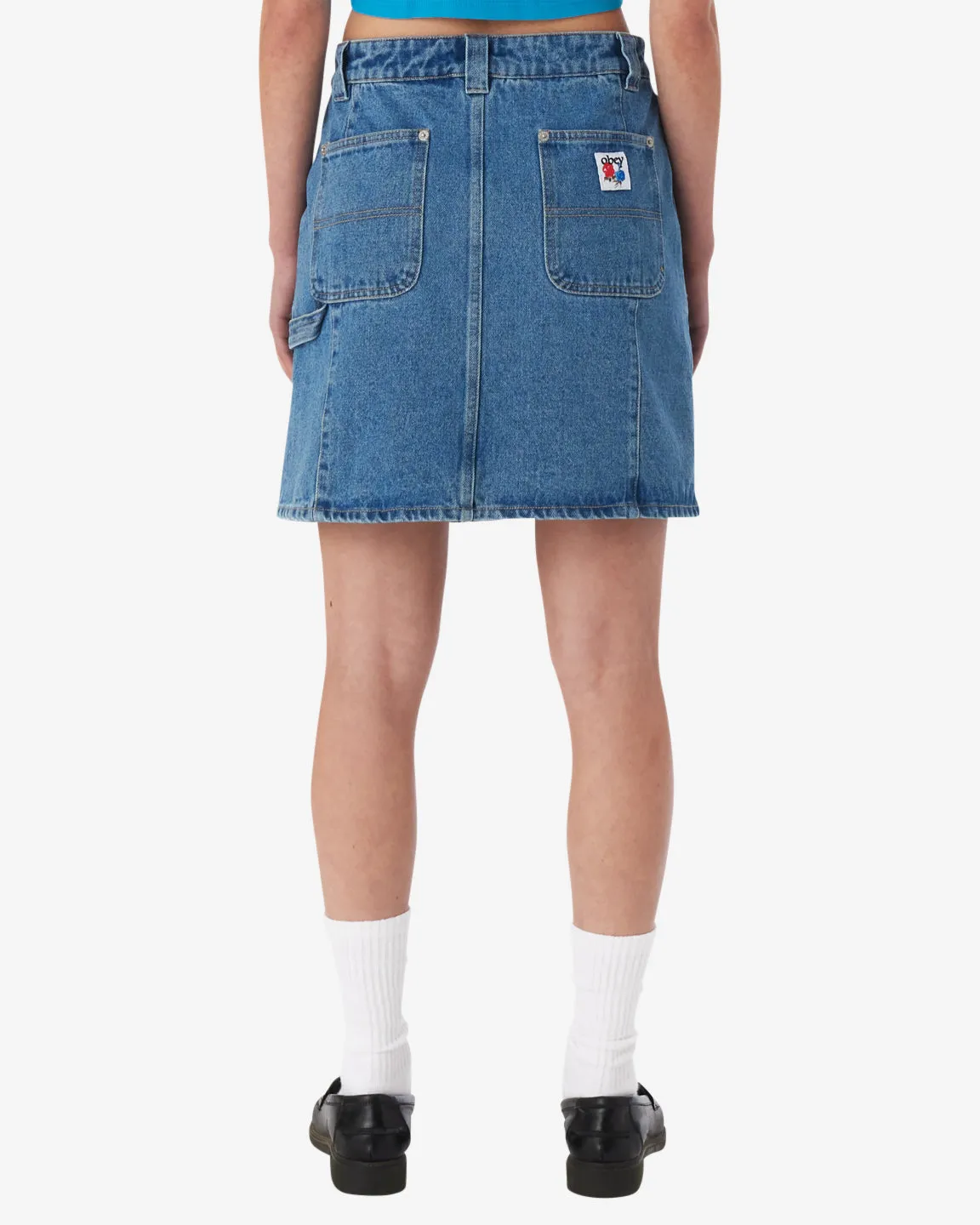 Obey REBUILT CARPENTER SKIRT - LIGHT INDIGO sold by Sun Diego Boardshops product image thumbnail 2