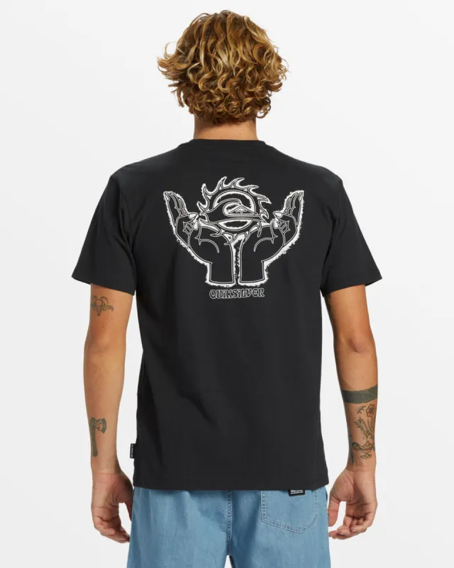 Quiksilver In Good Hands T-Shirt - BLACK KVJ0 sold by Sun Diego Boardshops