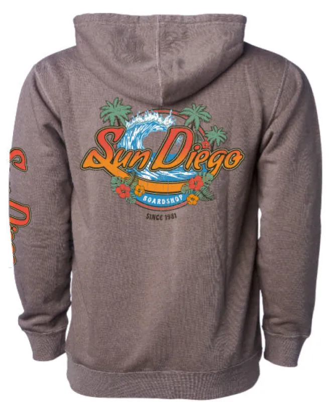 SunDiego Island Style Pigment Pullover Hoodie - Pigment Clay sold by Sun Diego Boardshops