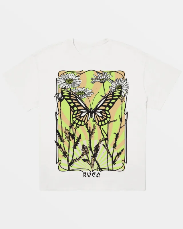 RVCA BAGGIE ORGANIC OVERSIZED T-SHIRT - WHITE made by RVCA