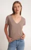 Z-Supply MODERN V-NECK TEE - HEATHER LATTE sold by Sun Diego Boardshops
