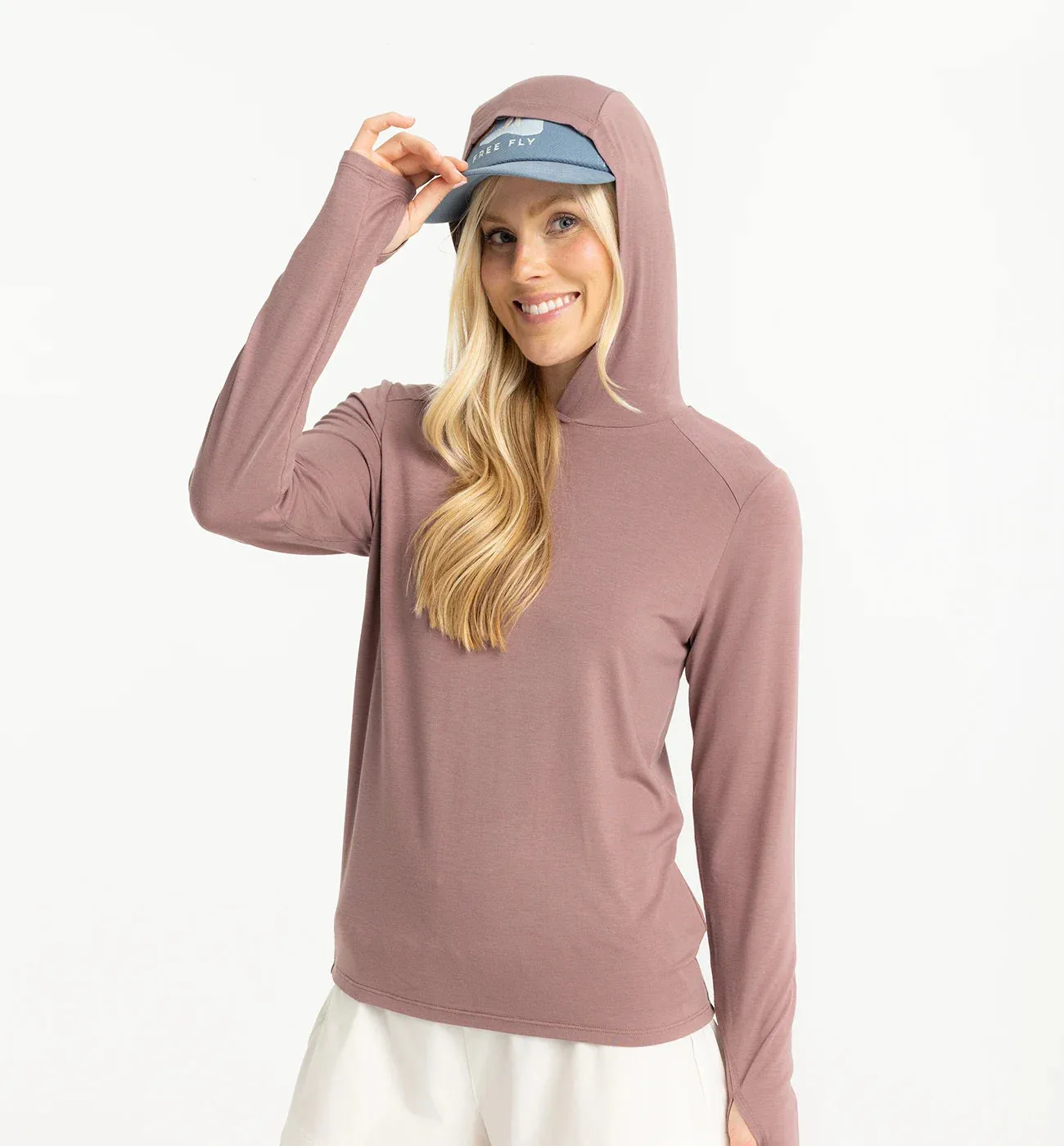 Free Fly Women's Bamboo Shade Hoodie II - FIG sold by Sun Diego Boardshops