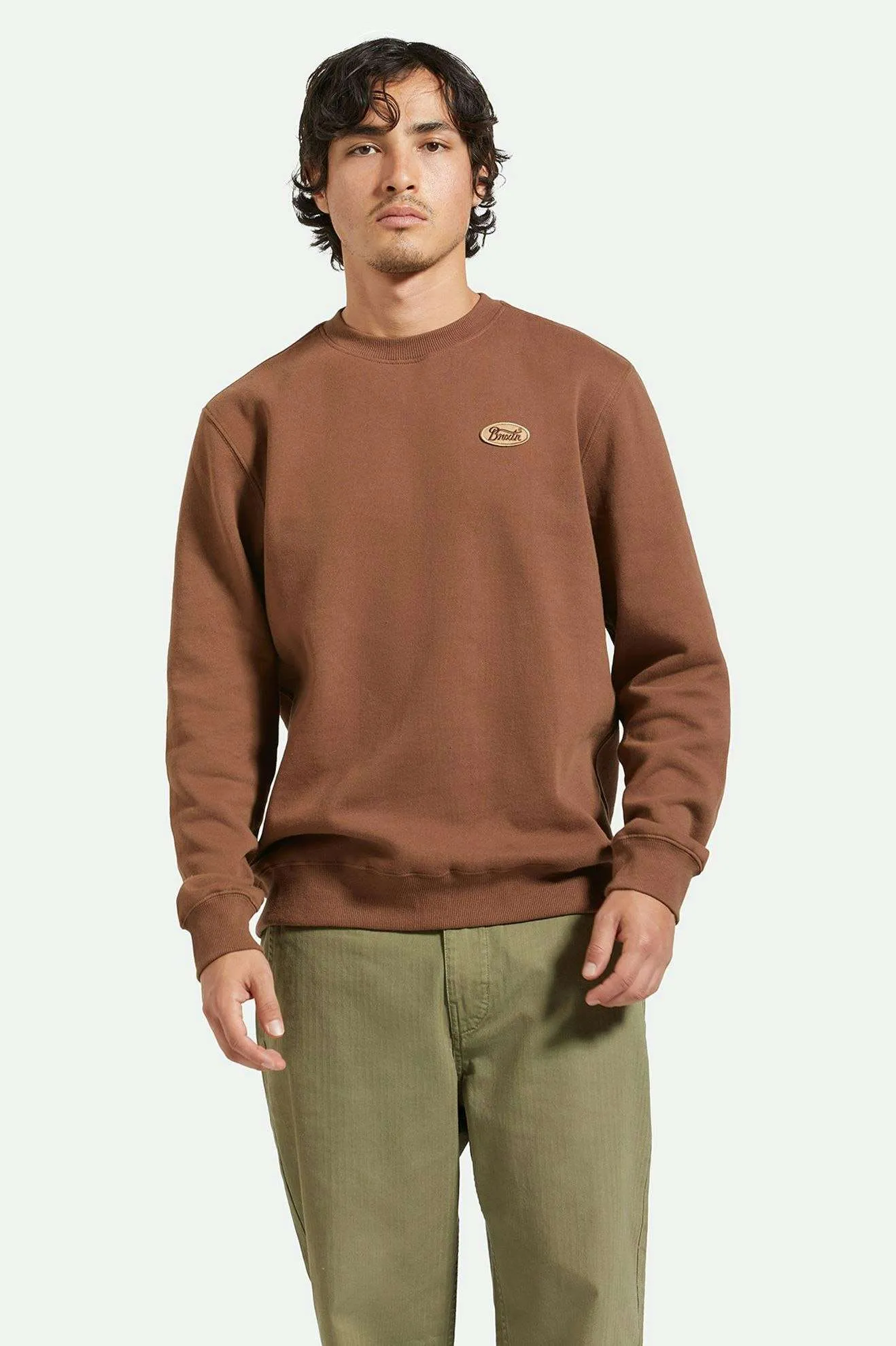 Brixton Parsons Patch Crew - PINECONE BROWN sold by Sun Diego Boardshops