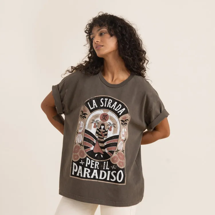 Roark Road To Paradise Oversized Premium Tee - MOCHA sold by Sun Diego Boardshops