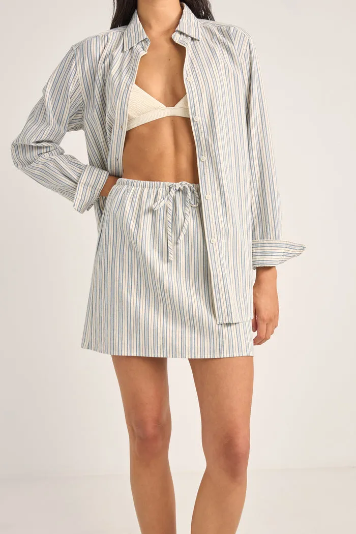 Rhythm Stella Stripe Overswim Skirt - Blue Stripe sold by Sun Diego Boardshops