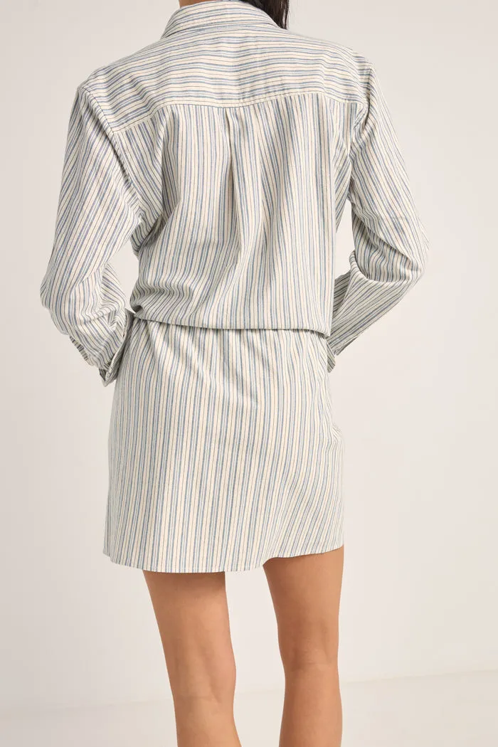 Rhythm Stella Stripe Overswim Skirt - Blue Stripe sold by Sun Diego Boardshops product image thumbnail 2