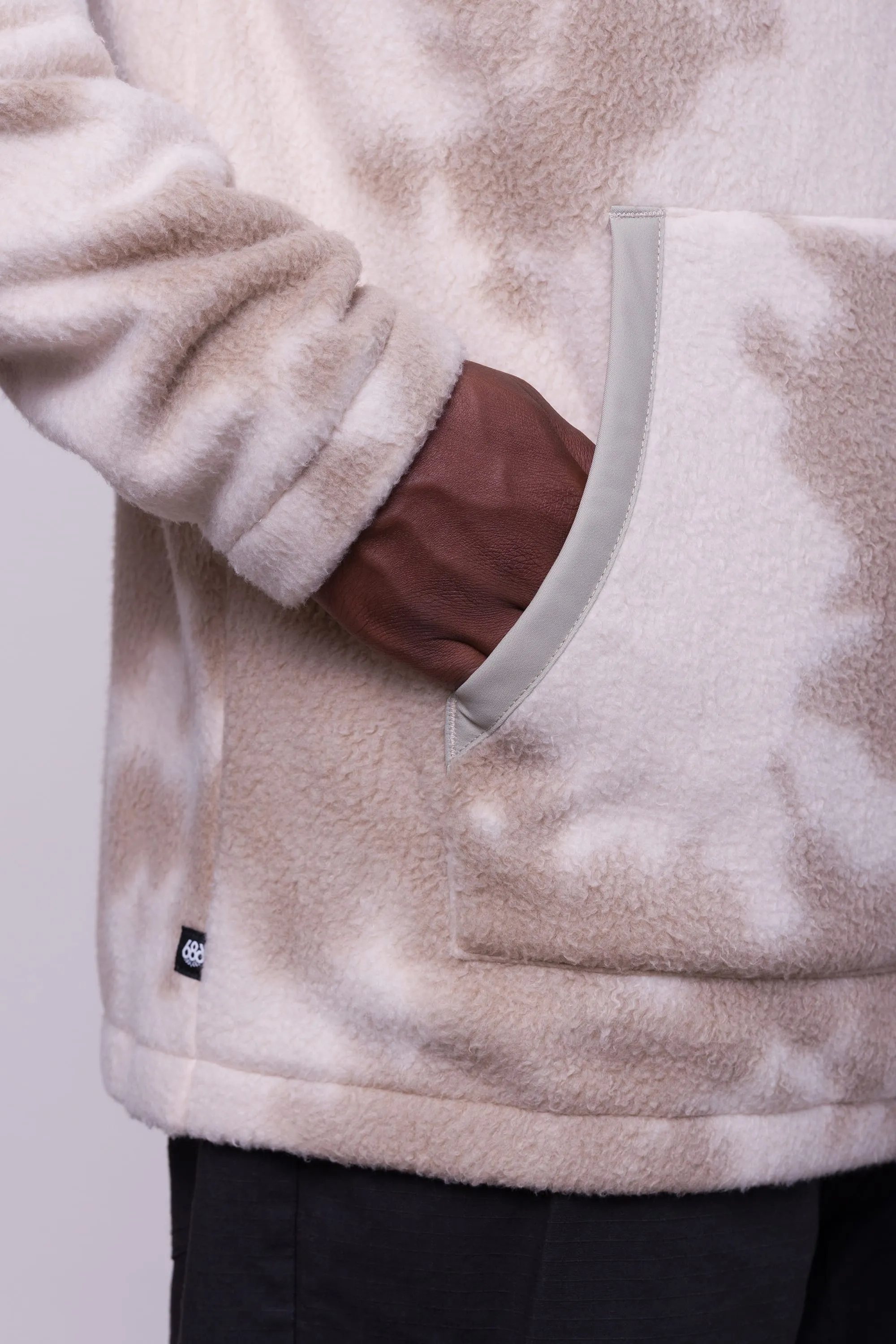 686 Buttermilk Sherpa Fleece Pullover Hoody - Dune Print sold by Sun Diego Boardshops product image thumbnail 3