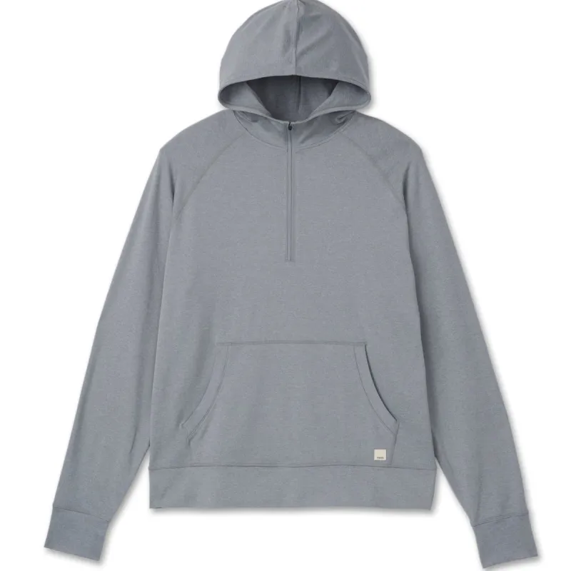 Vuori Ponto Performance Half Zip Hoodie - Steel sold by Sun Diego Boardshops