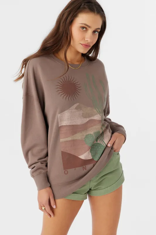 O`Neill CHOICE OVERSIZED FLEECE SWEATSHIRT - Deep Taupe sold by Sun Diego Boardshops
