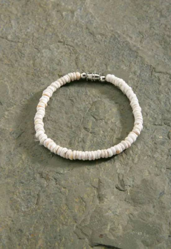 MAUNA KAI Shell Bracelet Puka Shell - White - ASSORTED sold by Sun Diego Boardshops