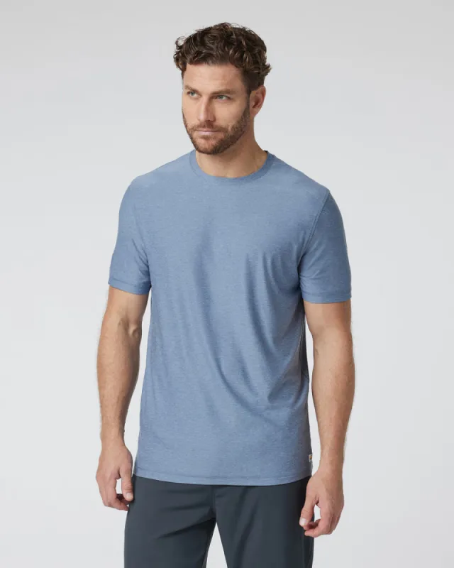 VUORI Strato Tech Tee - CHAMBRAY HEATHER sold by Sun Diego Boardshops