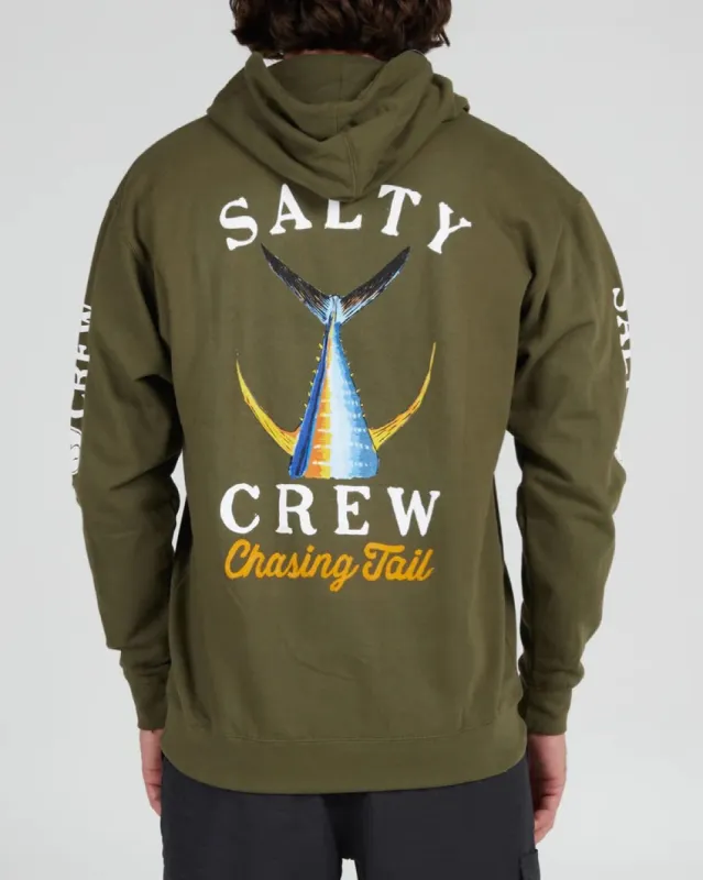 Salty Crew Bruce Hood Fleece - Army sold by Sun Diego Boardshops