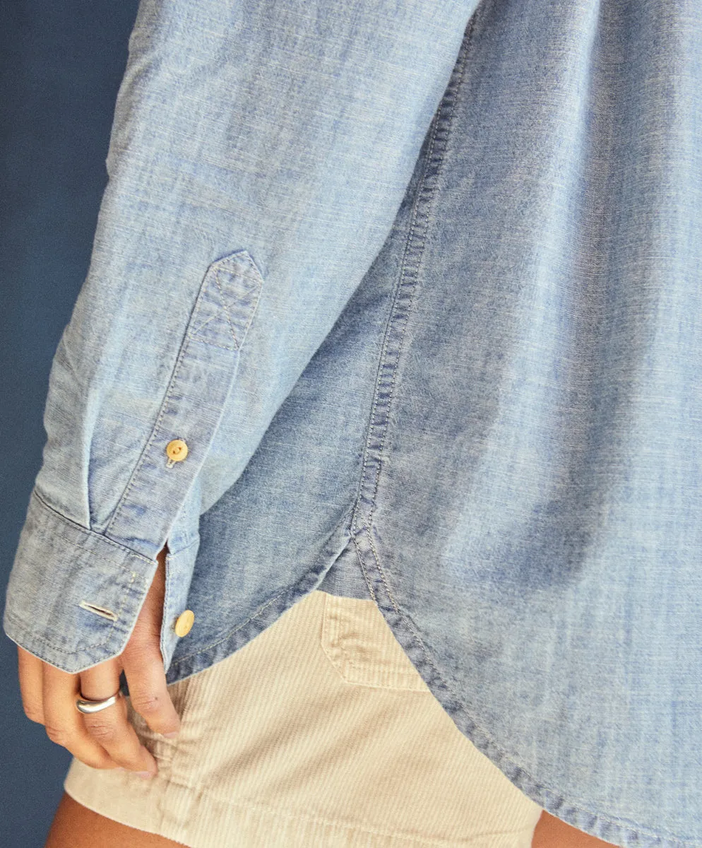Outerknown Chambray Utility Shirt - CHAMBRAY sold by Sun Diego Boardshops product image thumbnail 4