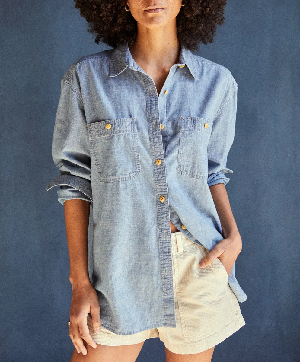 Outerknown Chambray Utility Shirt - CHAMBRAY sold by Sun Diego Boardshops product image thumbnail 2