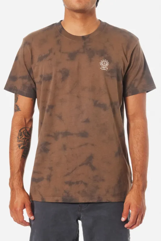 KATIN SUNFLOWER EMB TEE - GRAVEL TIE DYE sold by Sun Diego Boardshops