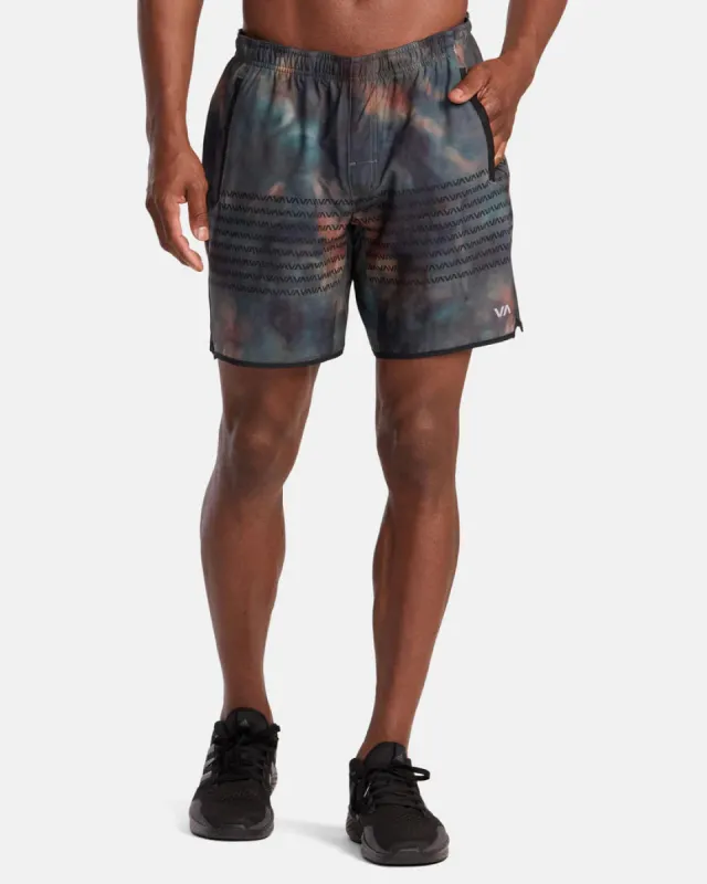 Rvca Yogger Stretch Elastic Waist Shorts 17" - Camo sold by Sun Diego Boardshops