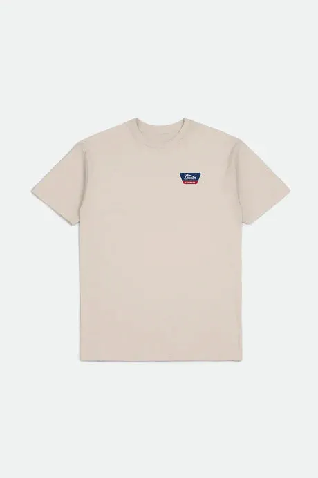 Brixton REGAL S/S STANDARD T-SHIRT - CREAM/NAVY sold by Sun Diego Boardshops product image thumbnail 2