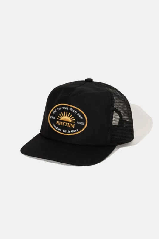 Rhythm Worn Path Trucker Cap - BLACK sold by Sun Diego Boardshops