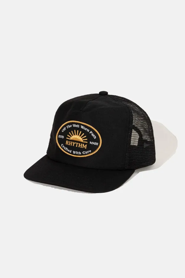 Rhythm Worn Path Trucker Cap - BLACK sold by Sun Diego Boardshops