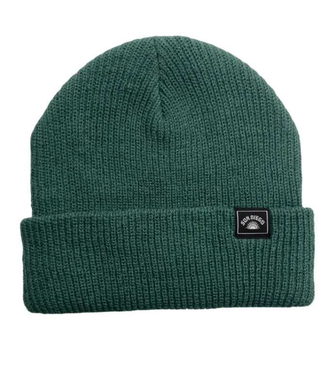 Sun Diego Reserve Solid Beanie - Work Green sold by Sun Diego Boardshops