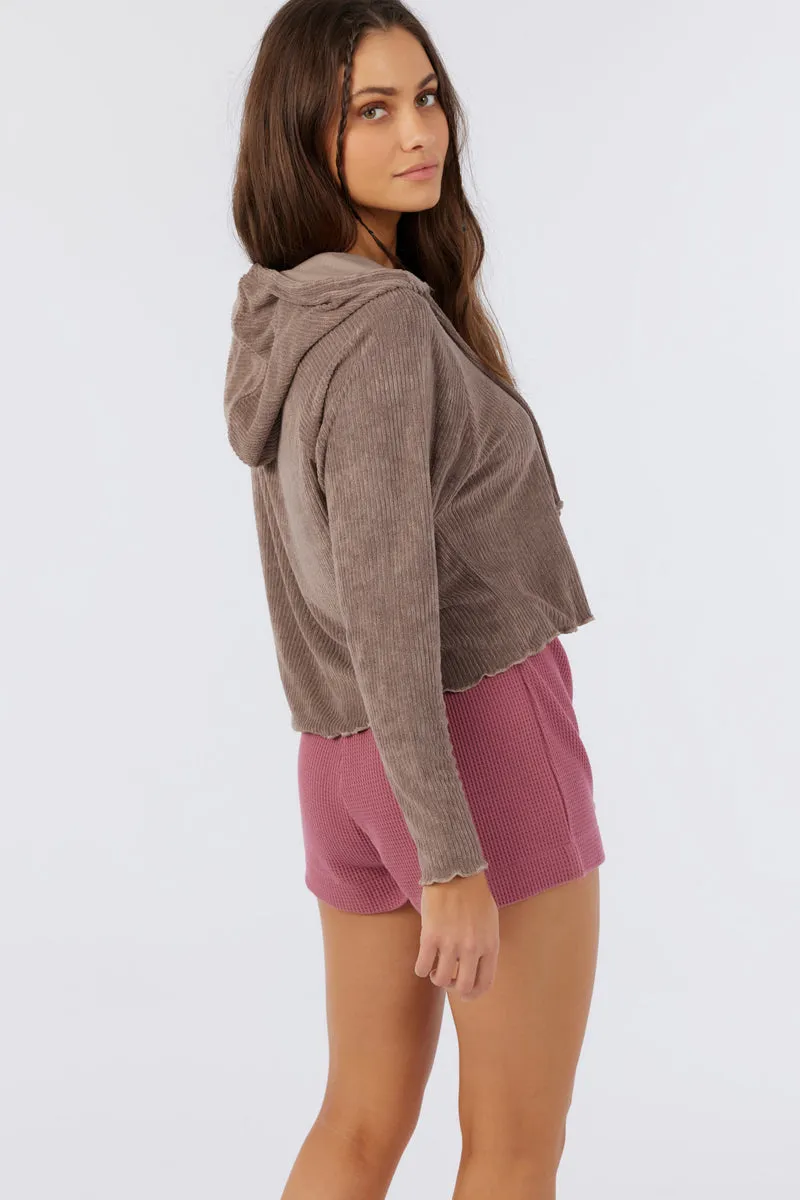 O'Neill Cammie Hoodie Top - Taupe Gray sold by Sun Diego Boardshops product image thumbnail 3