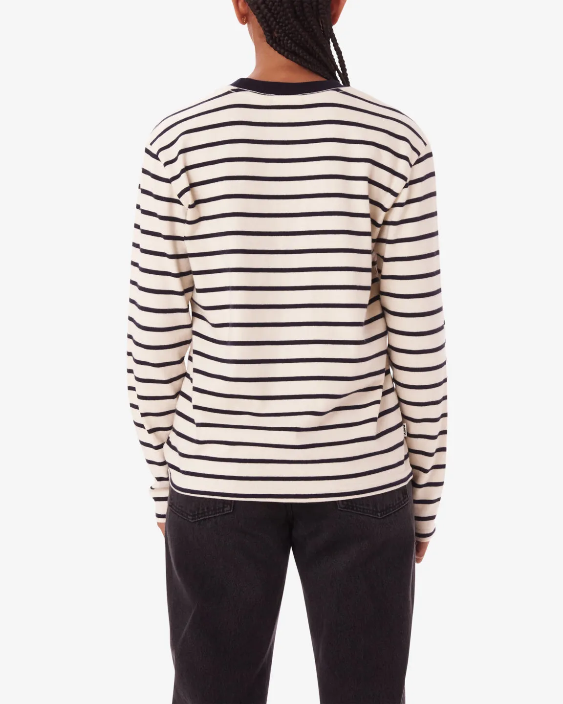 Obey RAMONA LS STRIPE SHIRT - WHITE ASPARAGUS MULTI sold by Sun Diego Boardshops product image thumbnail 2