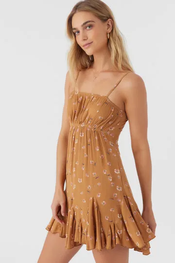 O`Neill CORALIE KIRA FLORAL DRESS - BROWN SUGAR sold by Sun Diego Boardshops product image thumbnail 2