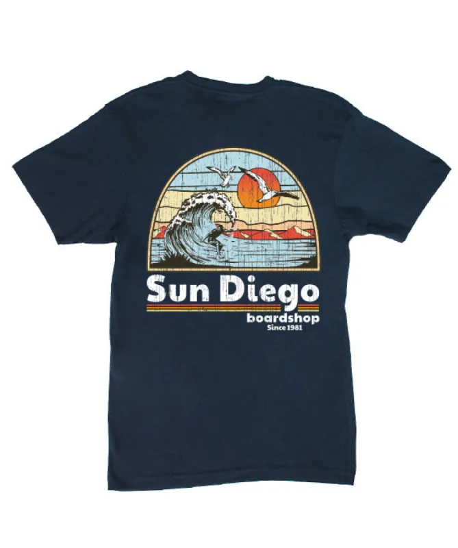 Sun Diego Hot Session Tee - Harbor Blue made by Sun Diego Boardshops