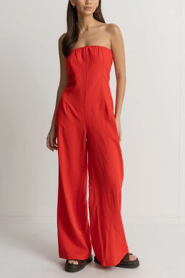 Rhythm Mimi Jumpsuit Red - Red Sand sold by Sun Diego Boardshops