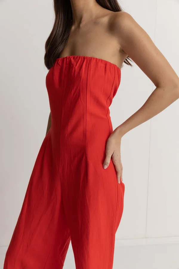 Rhythm Mimi Jumpsuit Red - Red Sand sold by Sun Diego Boardshops product image thumbnail 2