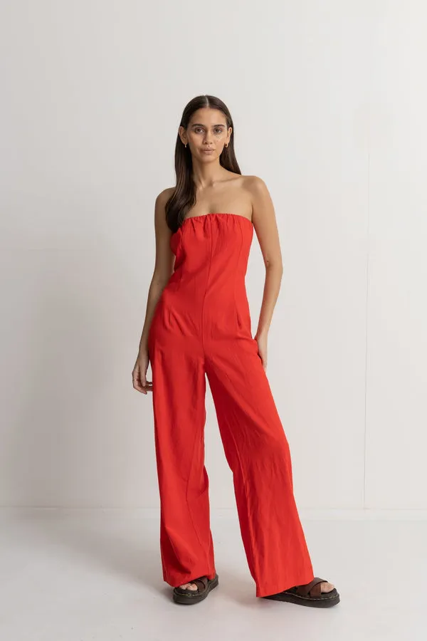 Rhythm Mimi Jumpsuit Red - Red Sand sold by Sun Diego Boardshops product image thumbnail 4