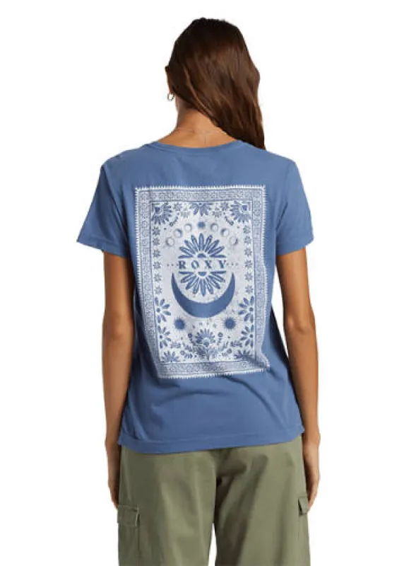 Roxy Paper Moon Tee - BIJOU BLUE made by Roxy