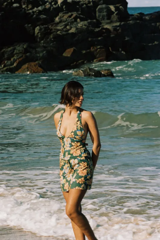 Rhythm Hawaiian Floral Mini Skirt - JUNGLE sold by Sun Diego Boardshops