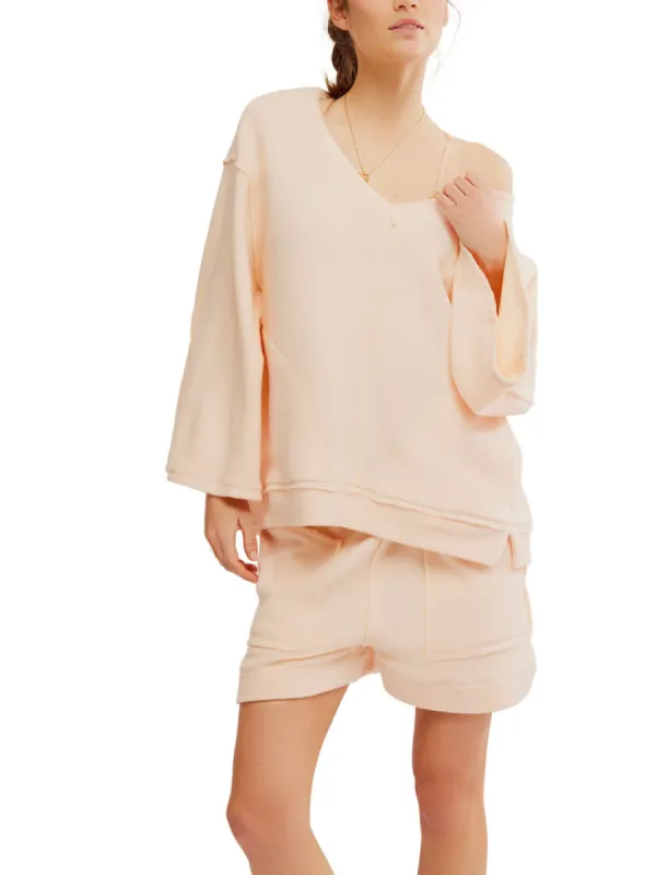 Free People DAY OFF PULLOVER - TENDER PEACH sold by Sun Diego Boardshops