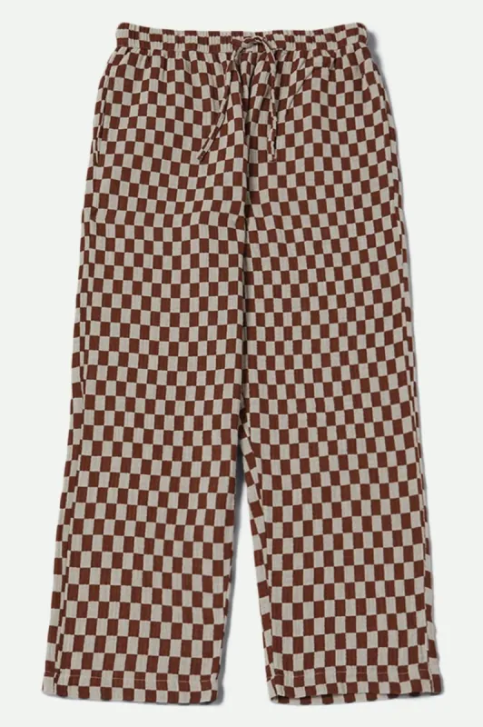 Mykonos Small Check Pant - Sepia sold by Sun Diego Boardshops