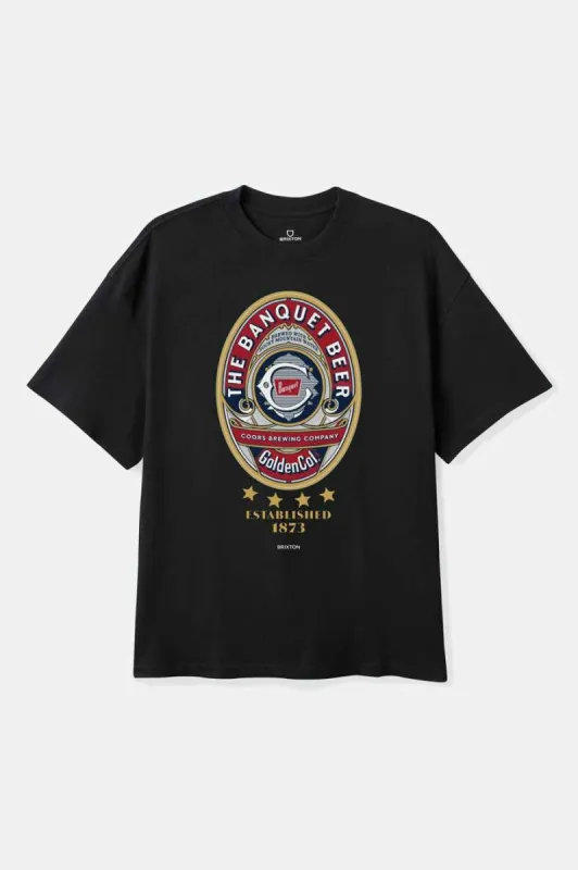 Brixton COORS START YOUR LEGACY BANQUET S/S STANDARD T-SHIRT - BLACK sold by Sun Diego Boardshops