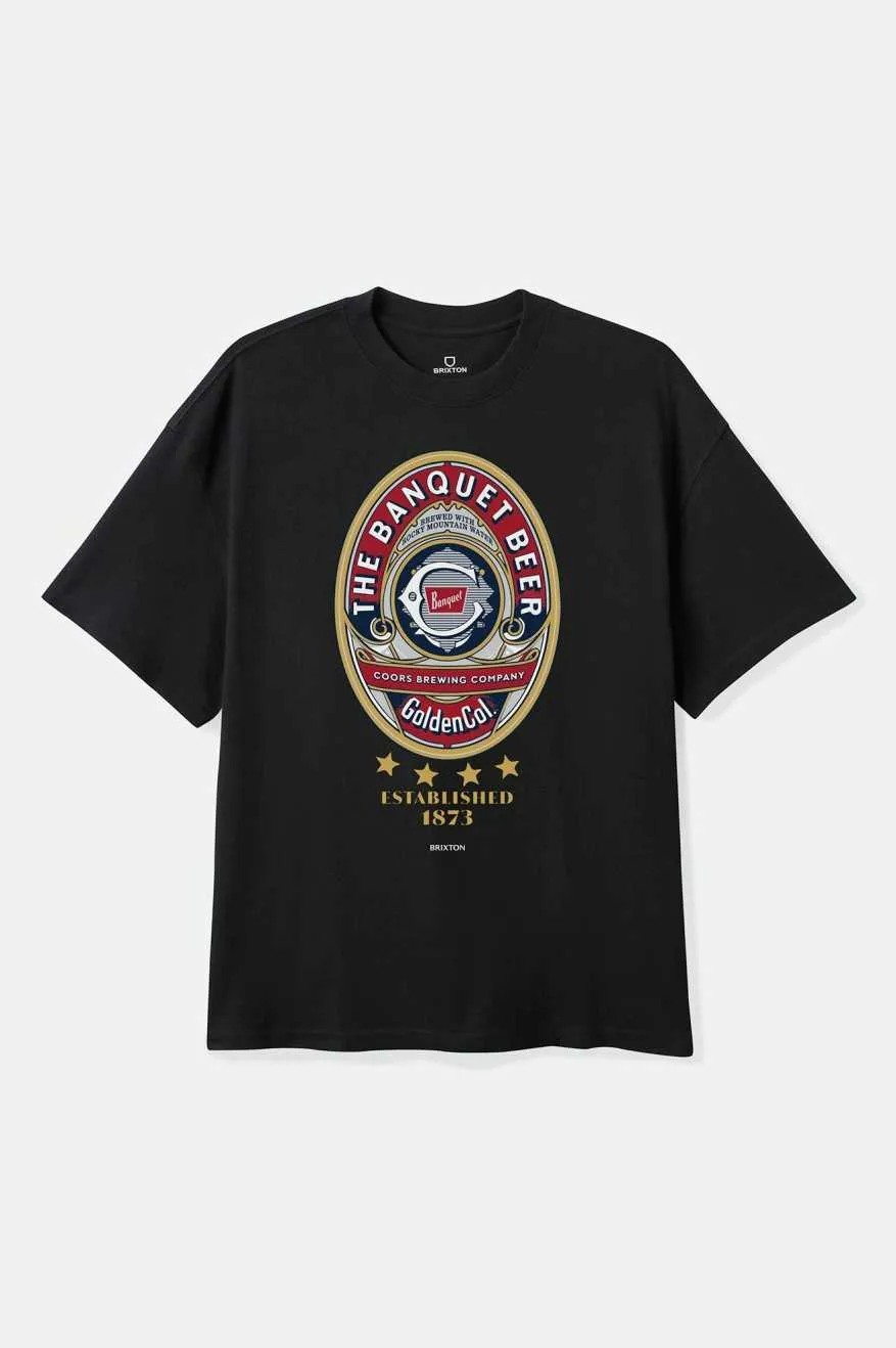 Brixton COORS START YOUR LEGACY BANQUET S/S STANDARD T-SHIRT - BLACK sold by Sun Diego Boardshops