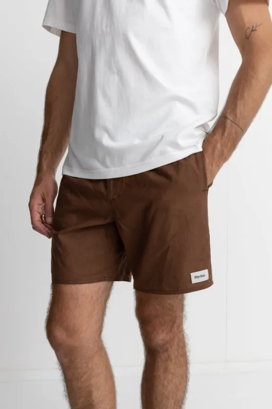 Rhythm Classic Linen Jam - CHOCOLATE sold by Sun Diego Boardshops