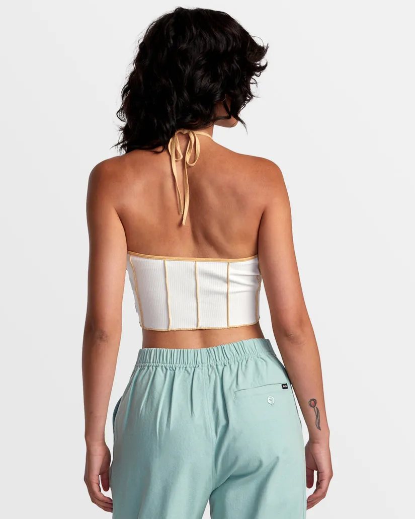 RVCA PIPER HALTER CROP TOP - LATTE sold by Sun Diego Boardshops product image thumbnail 2