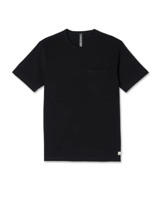 Vuori Men's Feather Pocket Tee - Black made by Vuori