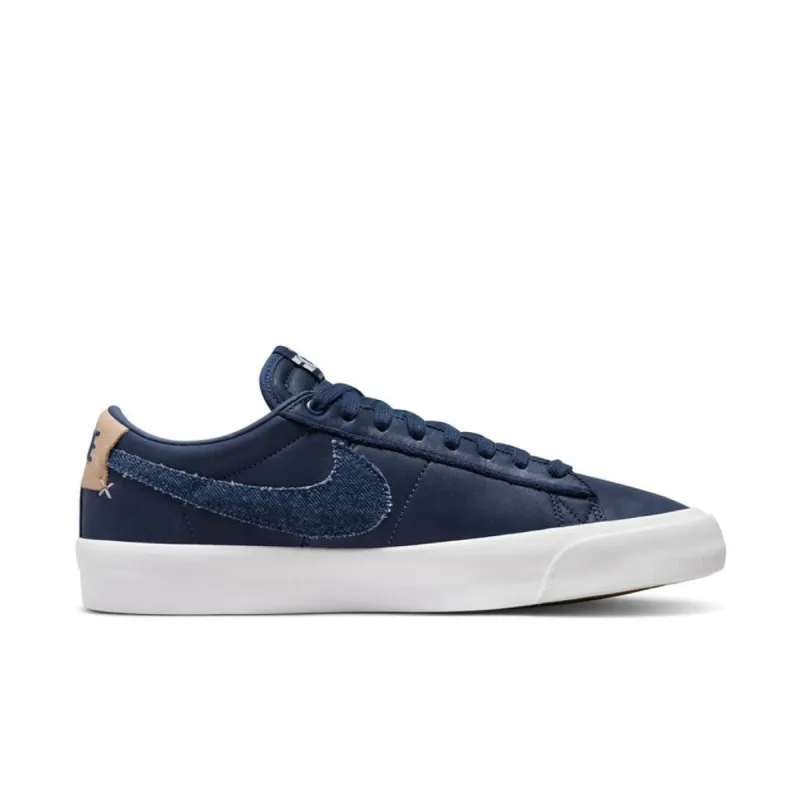 NIKE SB ZOOM BLAZER LOW PRO GT PREMIUM - MIDNIGHT NAVY/WHITE sold by Sun Diego Boardshops