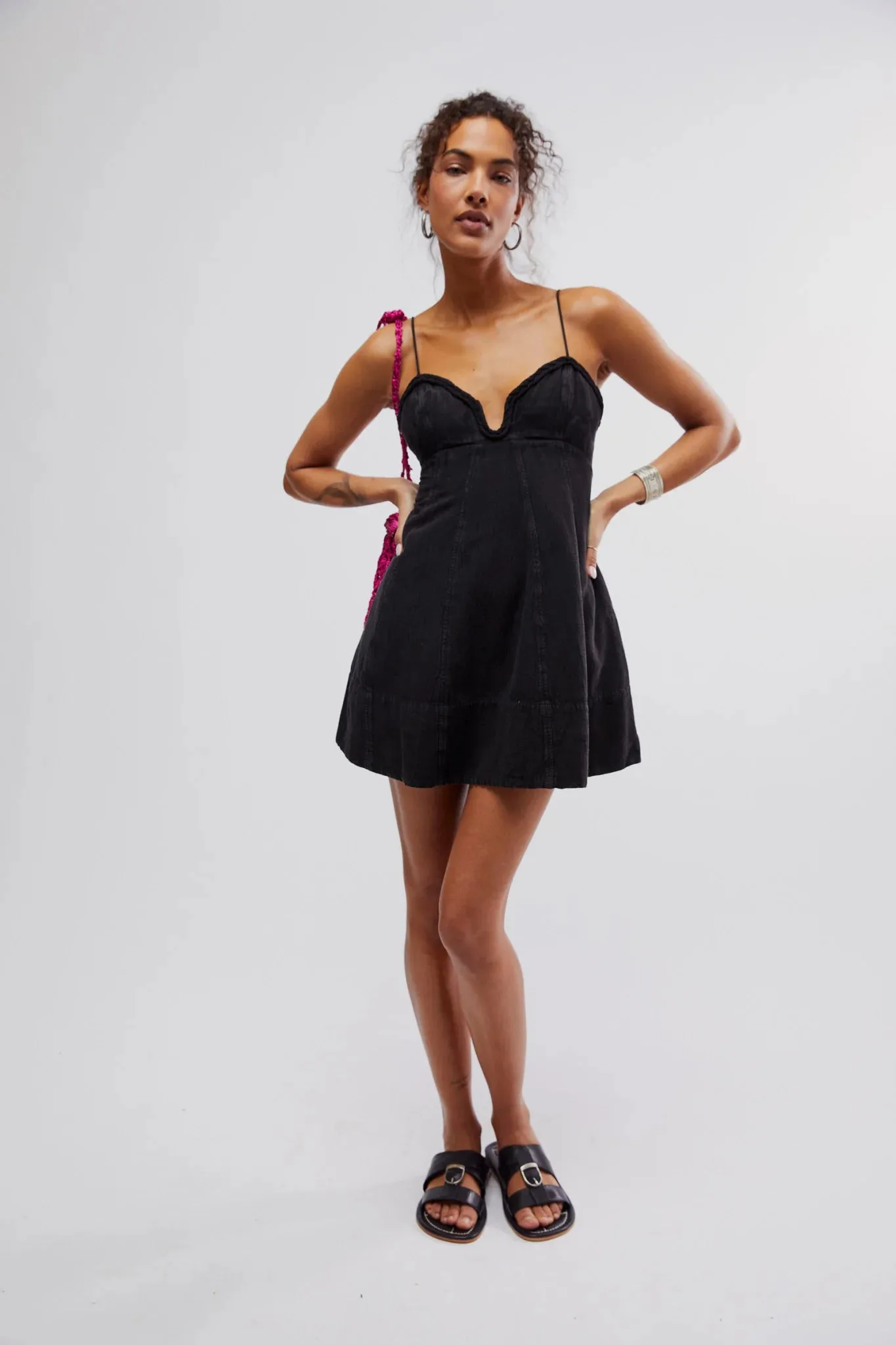 Free People Altura Mini Dress - BLACK sold by Sun Diego Boardshops
