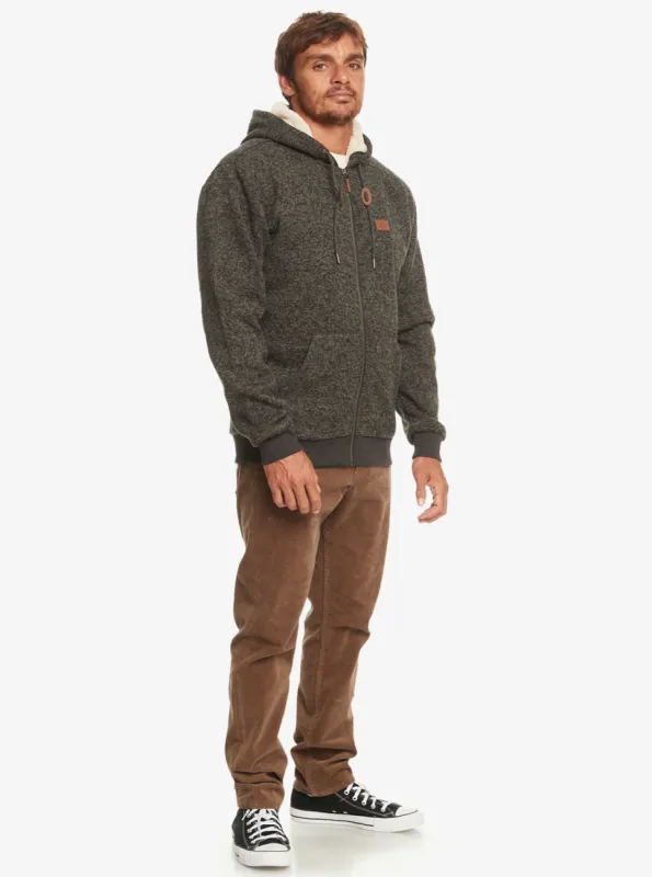 Quiksilver Keller Zip-Up Hoodie - Dark Grey Heather sold by Sun Diego Boardshops