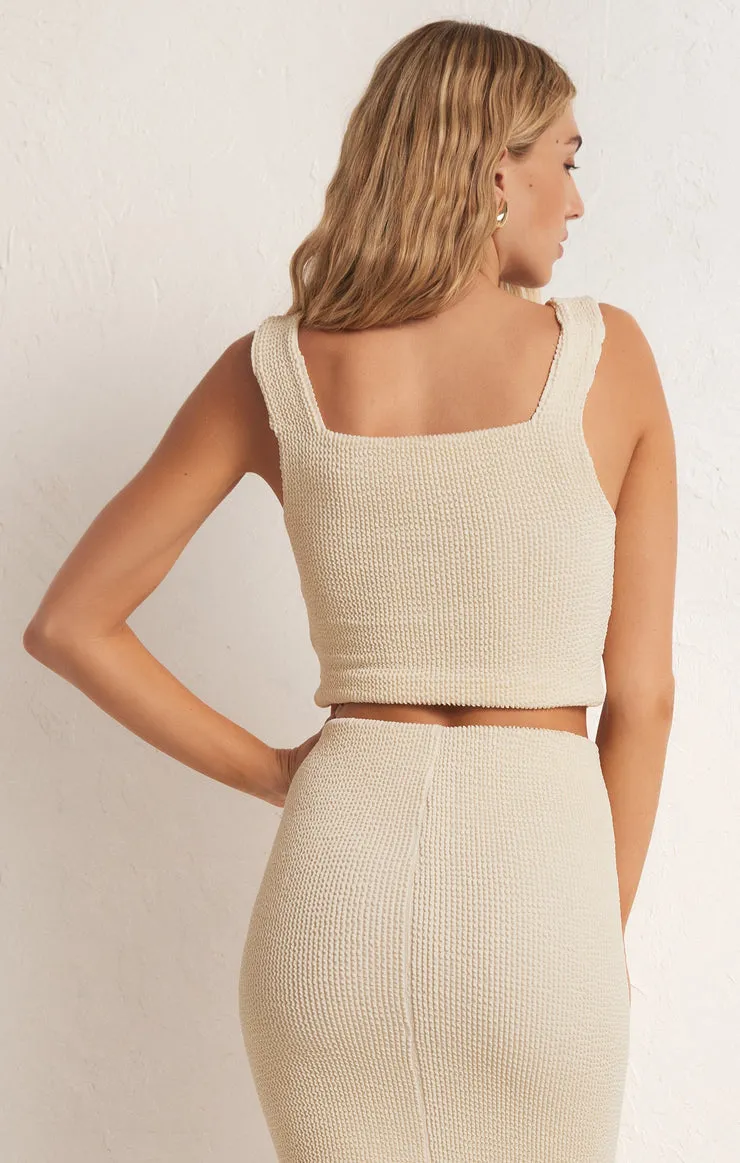 Z-SUPPLY ANDEZ CRINKLE STRETCH KNIT TANK - SANDSTONE sold by Sun Diego Boardshops product image thumbnail 2