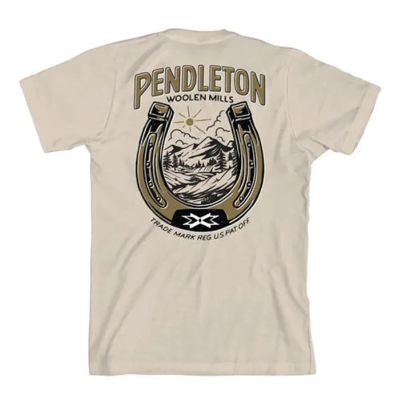 Pendleton Men's Vintage Horseshoe Graphic Tee - Soft Cream/Gold sold by Sun Diego Boardshops