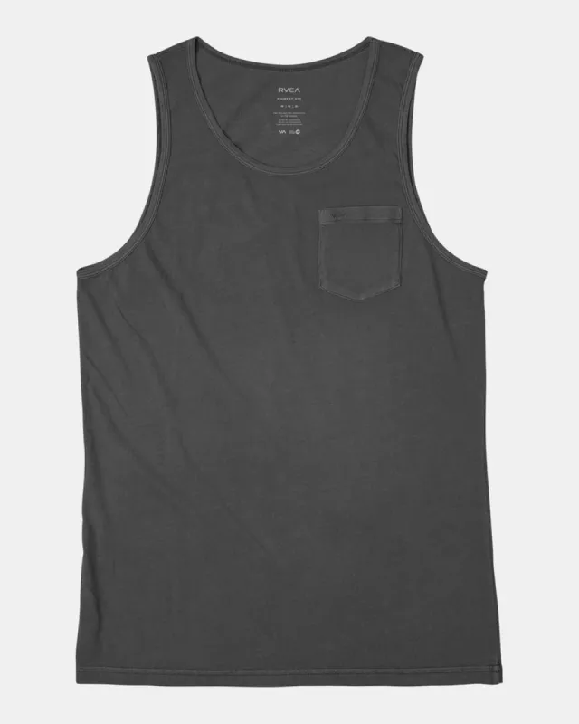 RVCA PTC PIGMENT TANK T-SHIRT - PIRATE BLACK sold by Sun Diego Boardshops