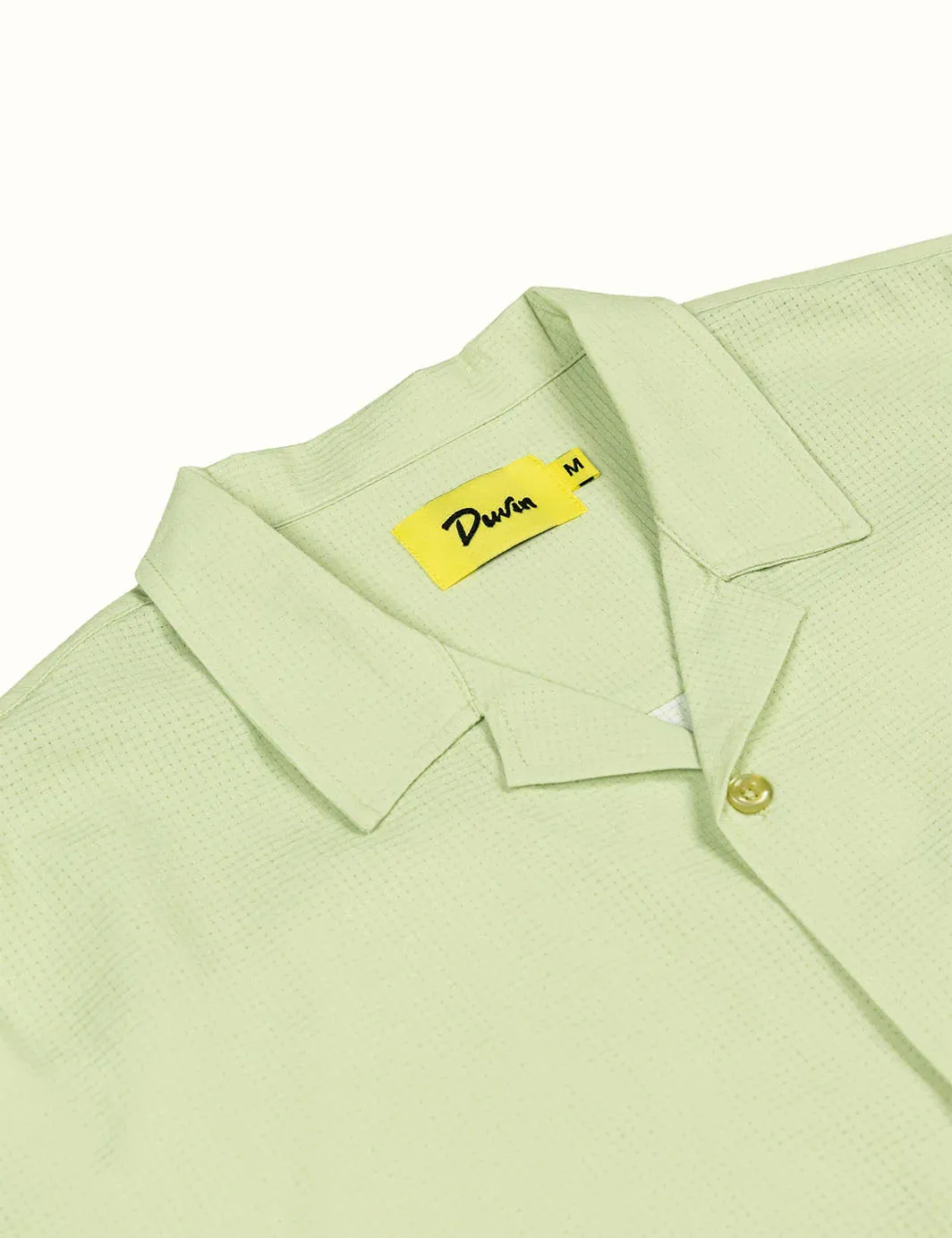 Duvin Design Company BASICS LEISURE STRETCH BUTTONUP - LIME sold by Sun Diego Boardshops product image thumbnail 3
