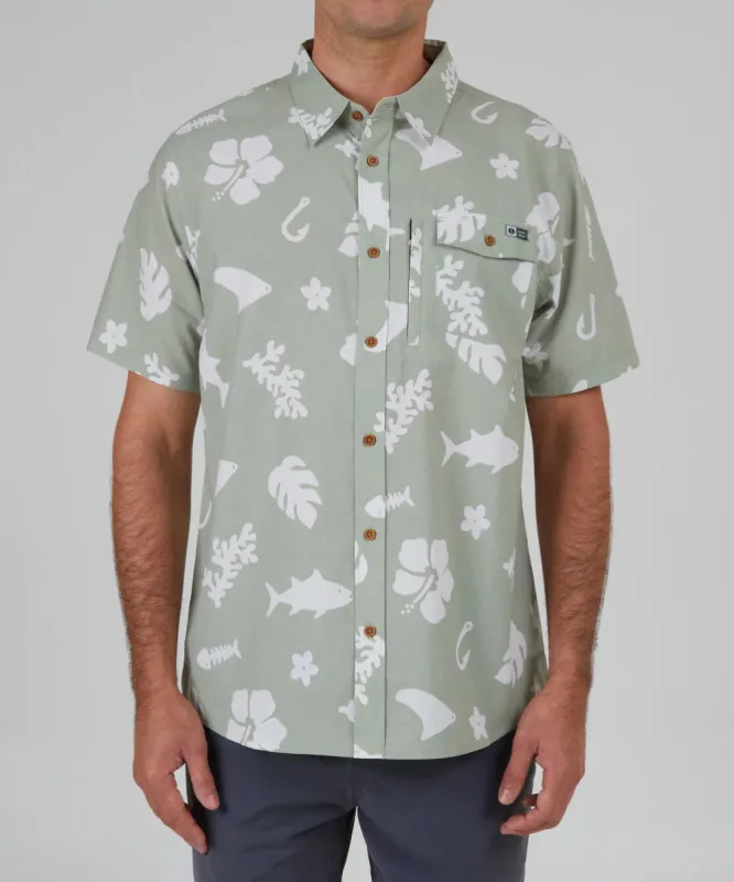 Salty Crew Shoots S/S Tech Woven - DUSTY SAGE sold by Sun Diego Boardshops